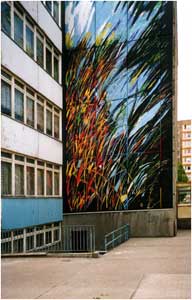 Wandgestaltung der Ilja Ehrenburg Schule, Weiensee 1990